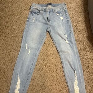 Rock & Republic Light Blue Distressed Skinny Jeans